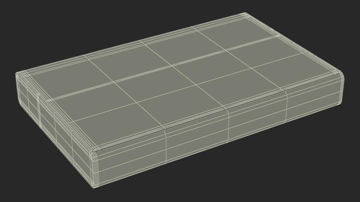 3D Blank Cassette Box model