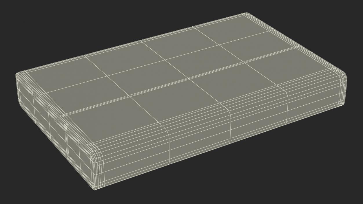 3D Blank Cassette Box model