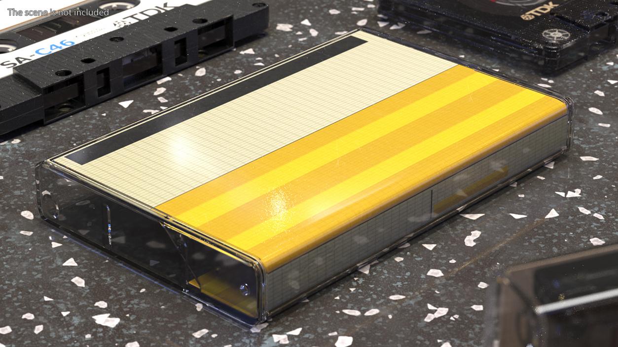 3D Blank Cassette Box model