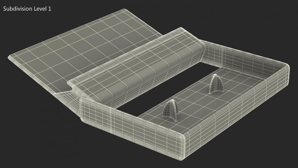 3D Blank Cassette Box model