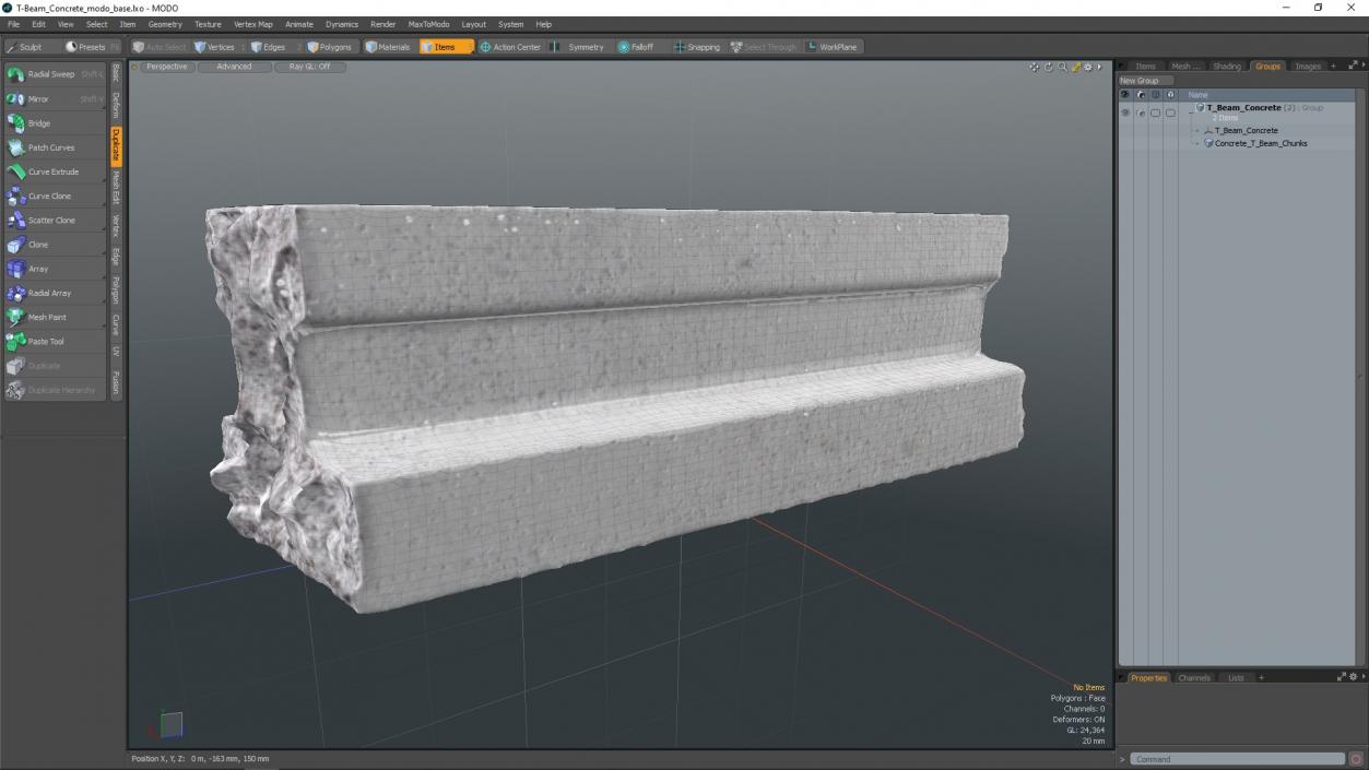 3D model T-Beam Concrete