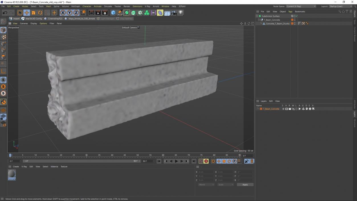 3D model T-Beam Concrete