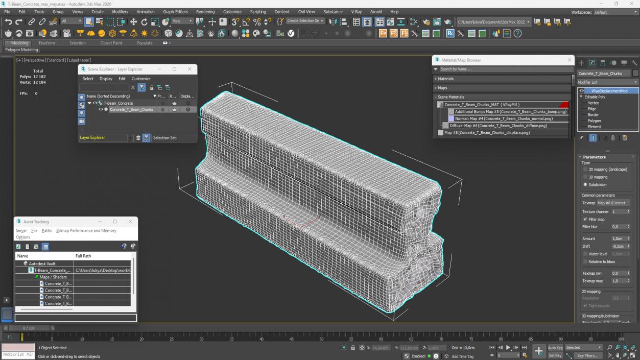 3D model T-Beam Concrete