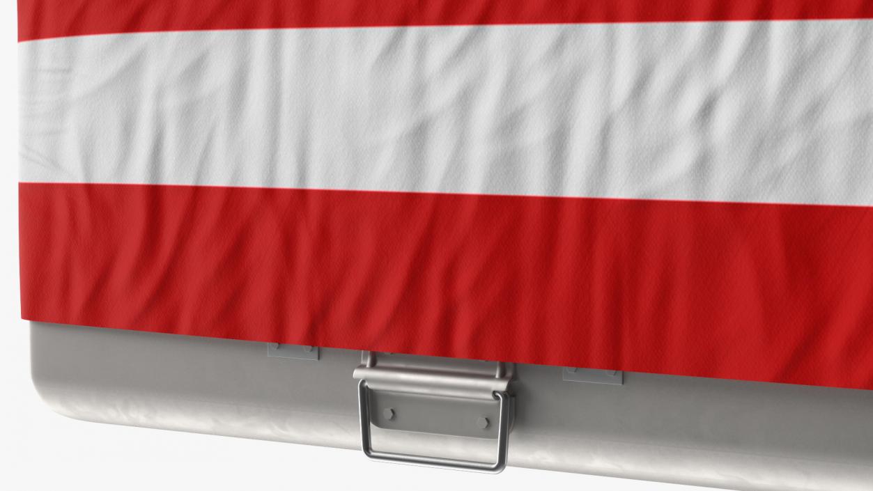 3D Flag Draped US Army Casket