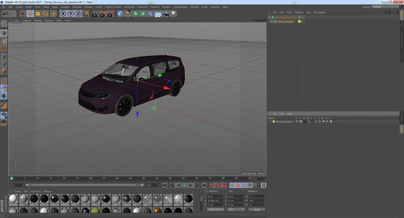 Family Minivan 3D model