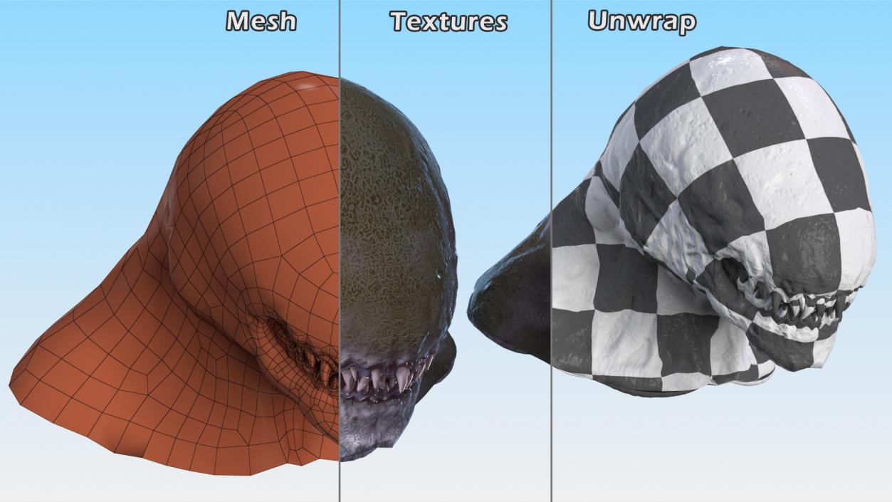 3D Monster Beast Head model