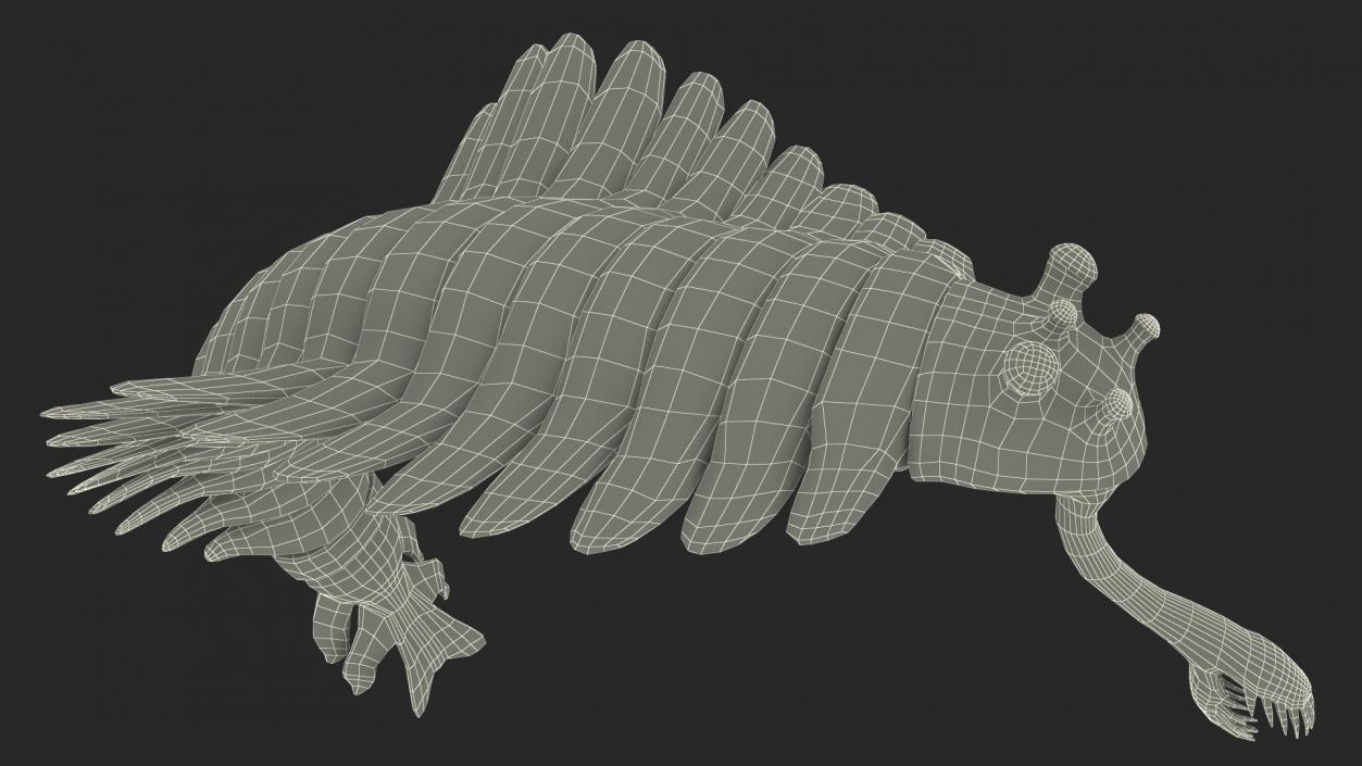 Green Opabinia Flip 3D model