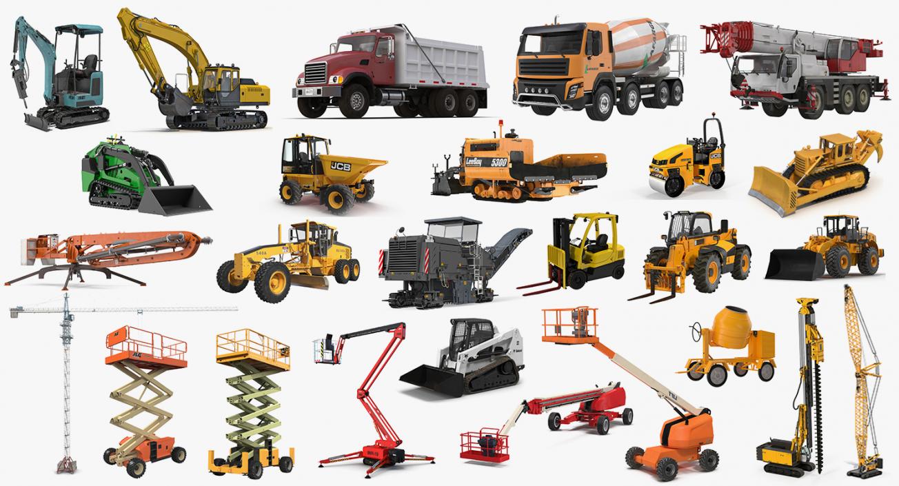 3D Construction Vehicles Big Collection 3 model