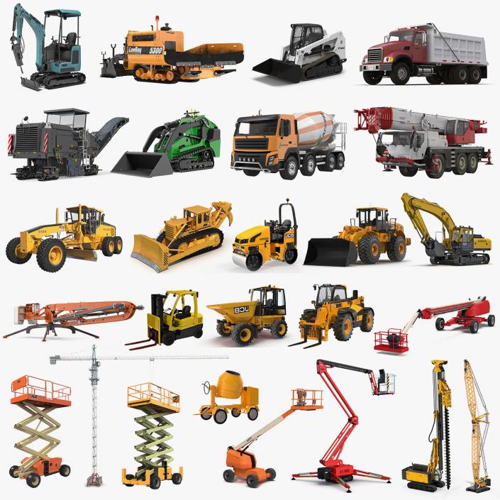 3D Construction Vehicles Big Collection 3 model