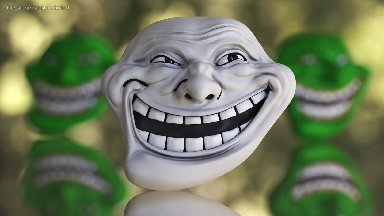 3D model Trollface White