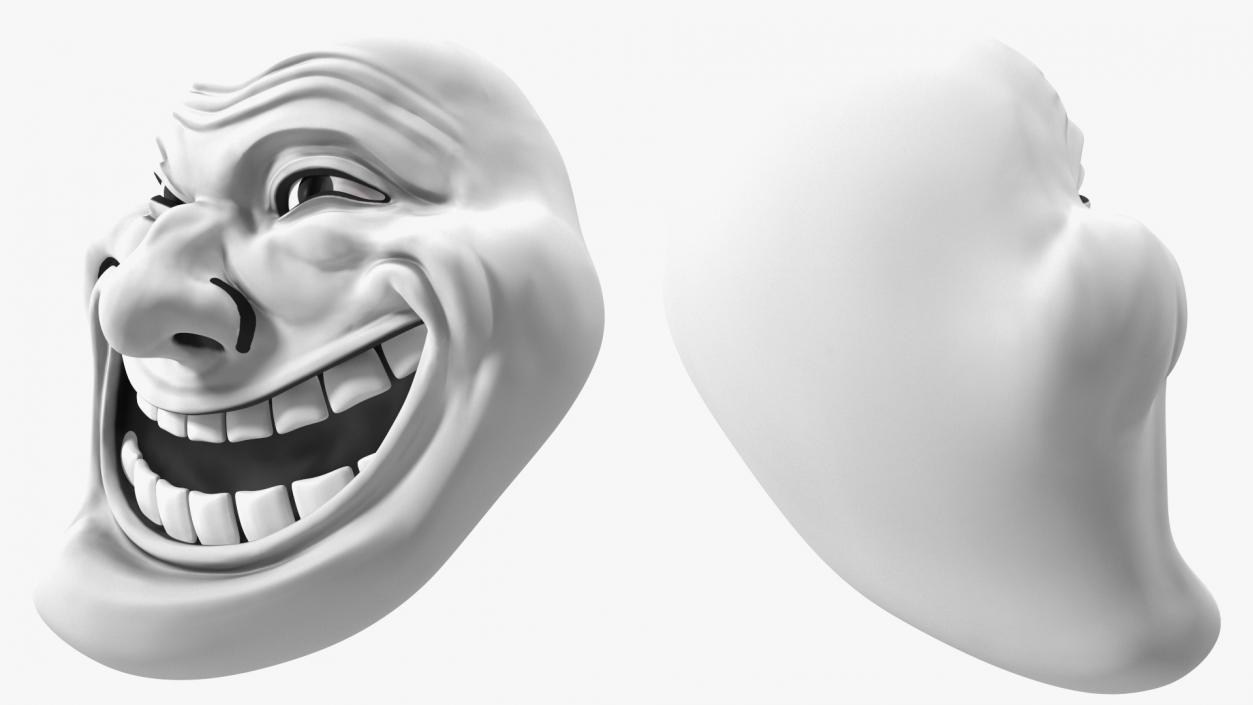 3D model Trollface White