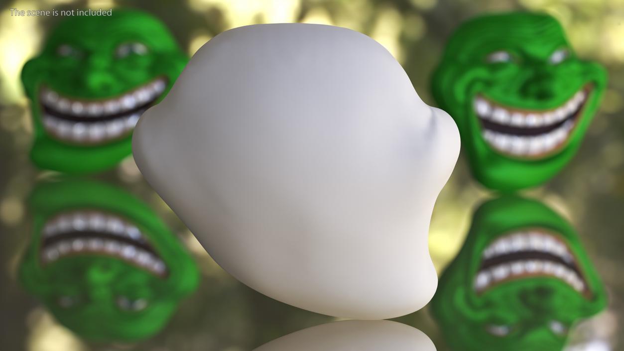 3D model Trollface White