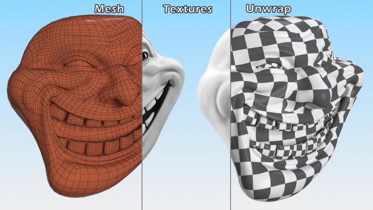 3D model Trollface White