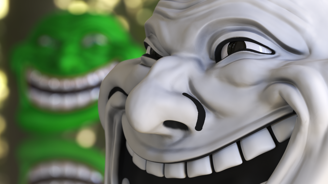 3D model Trollface White