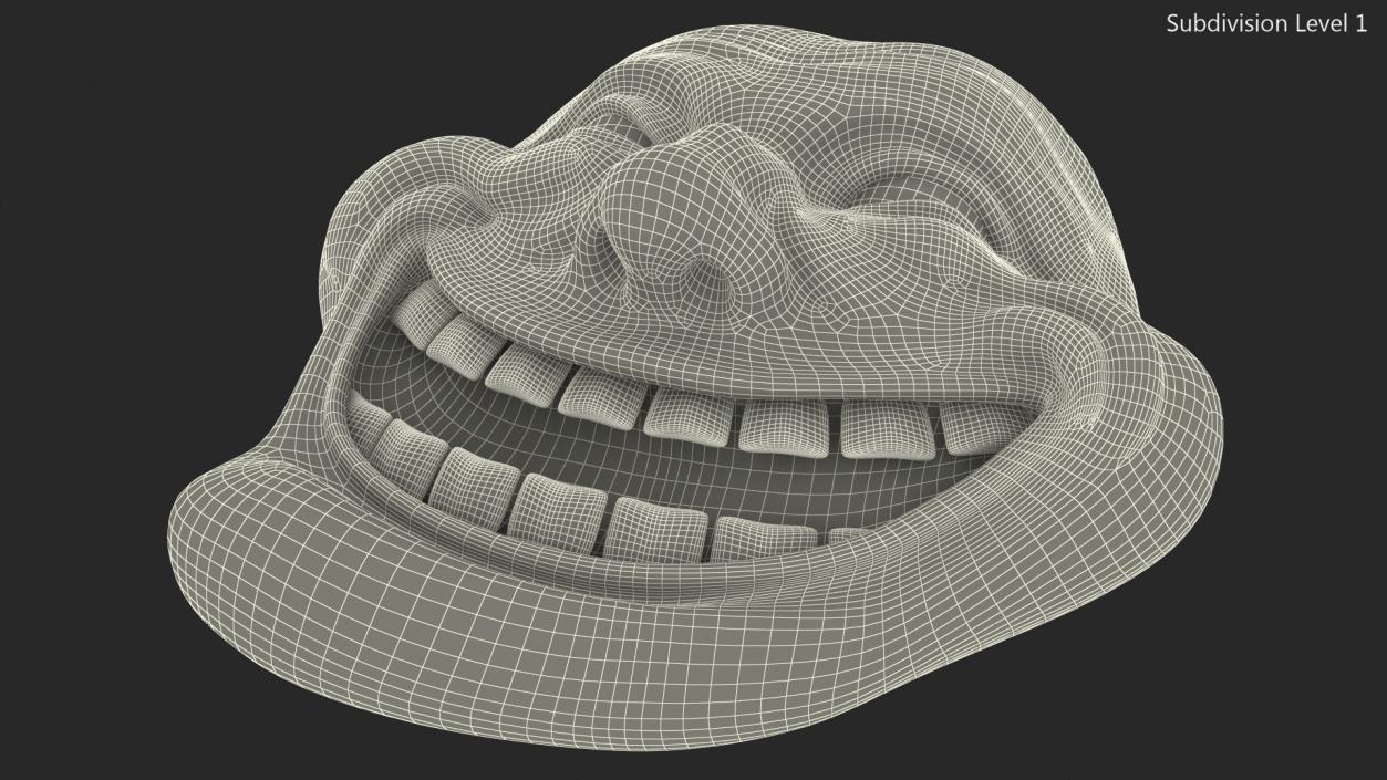 3D model Trollface White