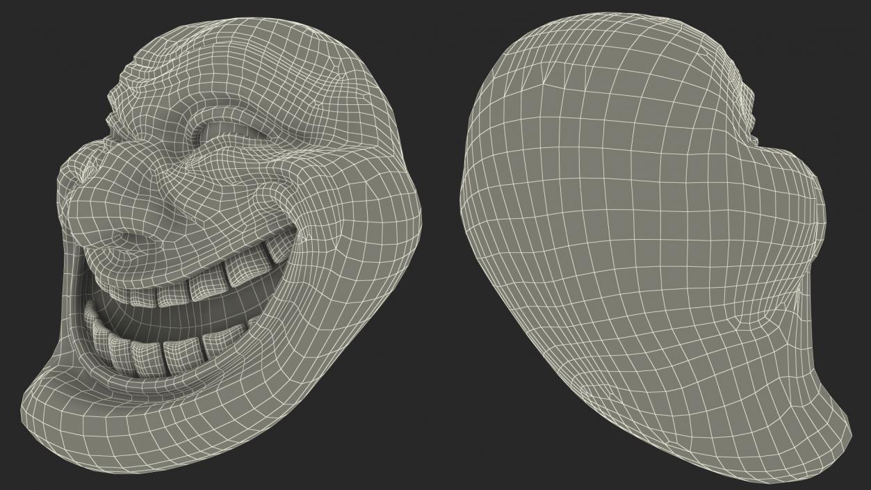 3D model Trollface White