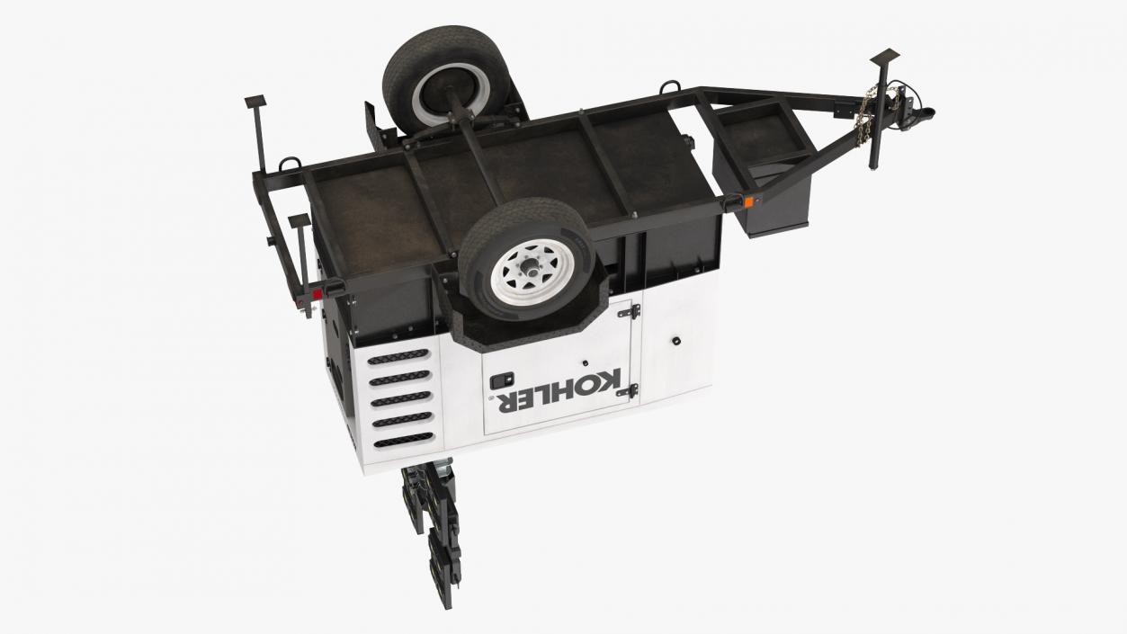 Kohler Mobile Generator with Lighting Mast Rigged 3D model