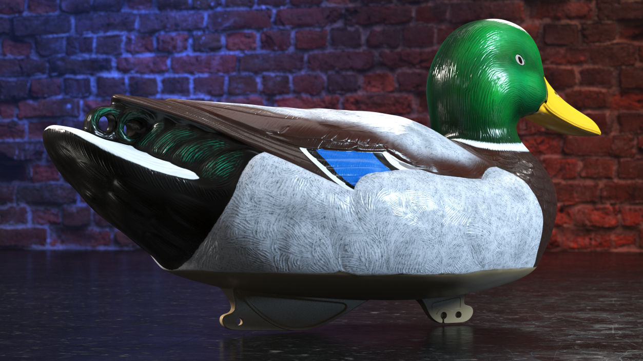 3D Duck Decoy Drake