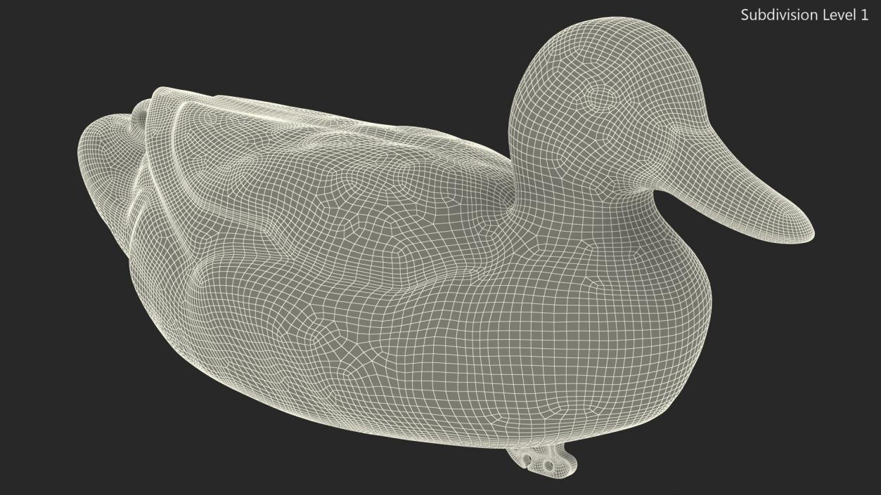 3D Duck Decoy Drake