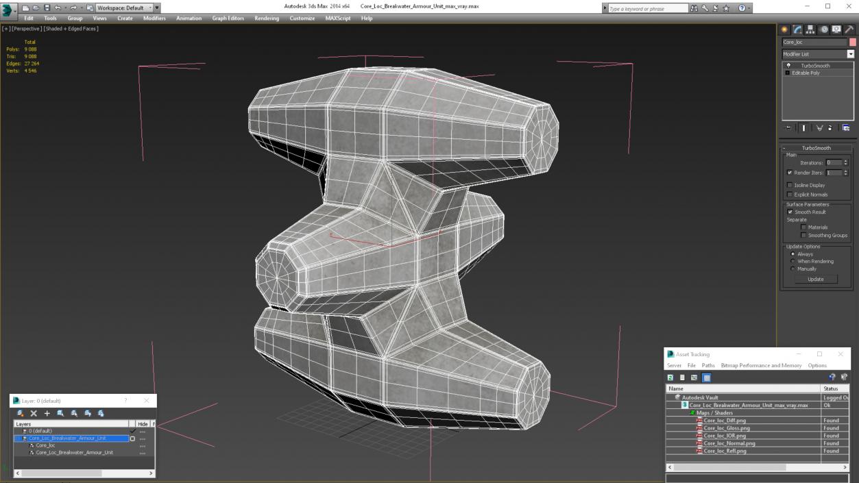 3D Core Loc Breakwater Armour Unit