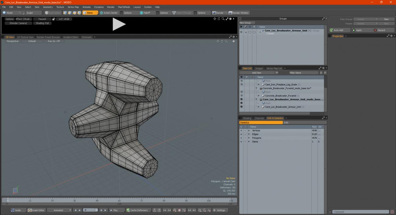 3D Core Loc Breakwater Armour Unit