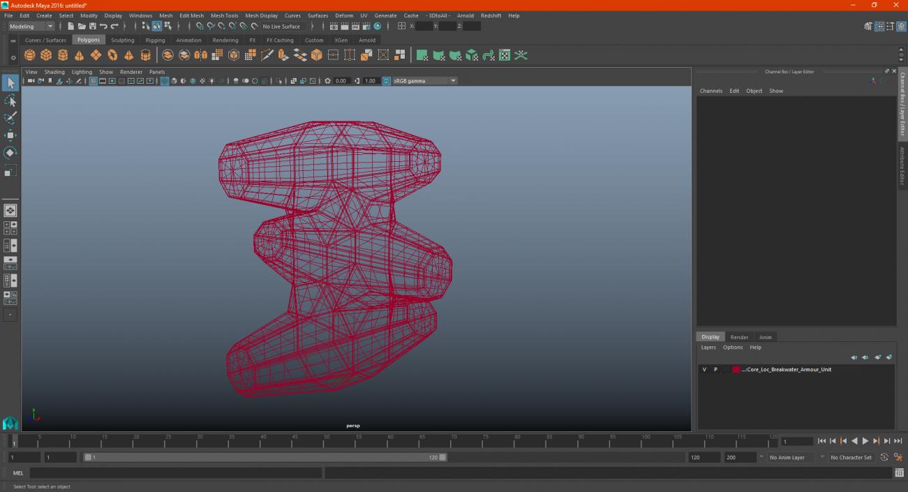 3D Core Loc Breakwater Armour Unit