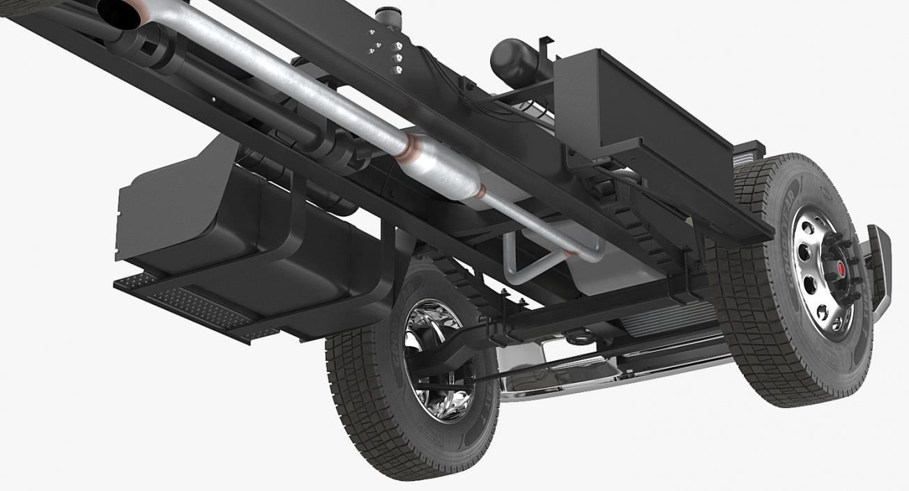 Truck Chassis with Simple Engine 3D