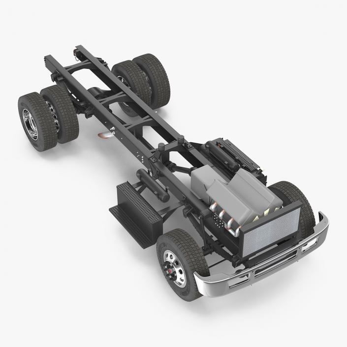 Truck Chassis with Simple Engine 3D