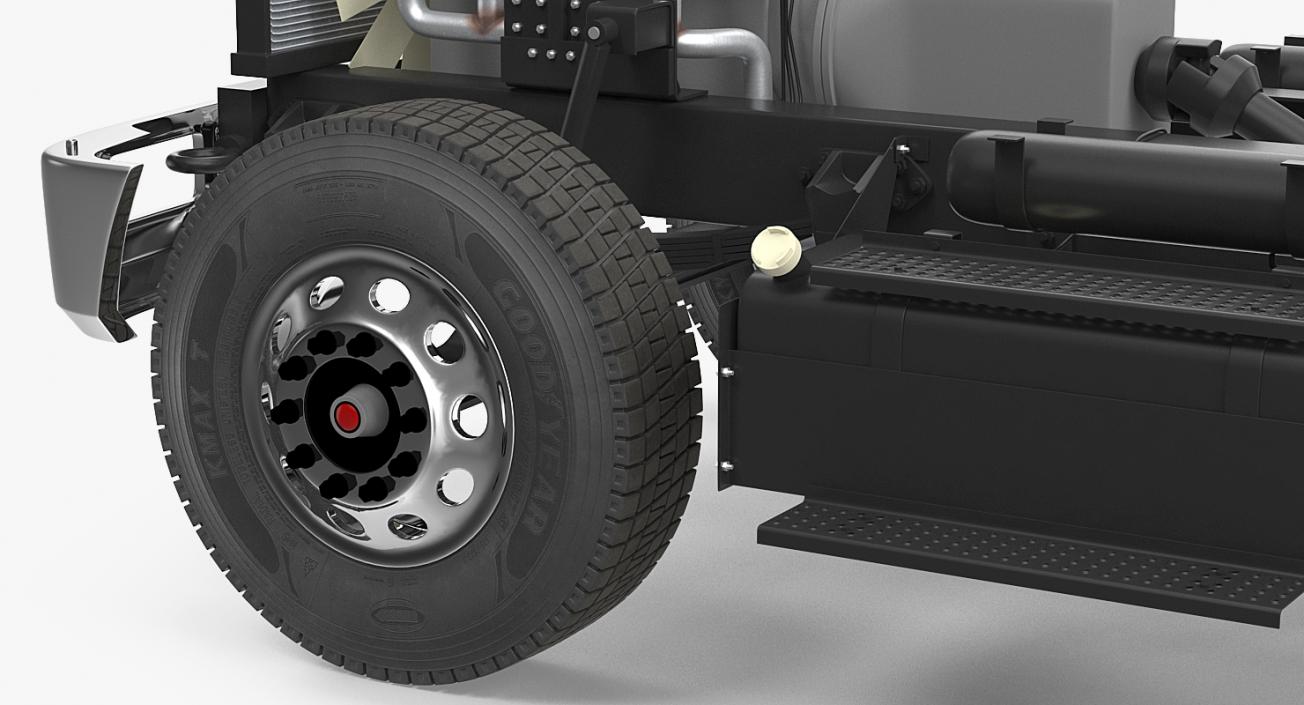 Truck Chassis with Simple Engine 3D