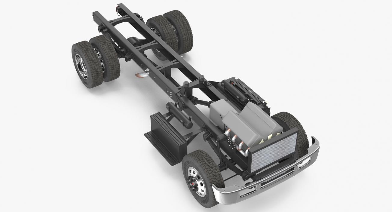 Truck Chassis with Simple Engine 3D