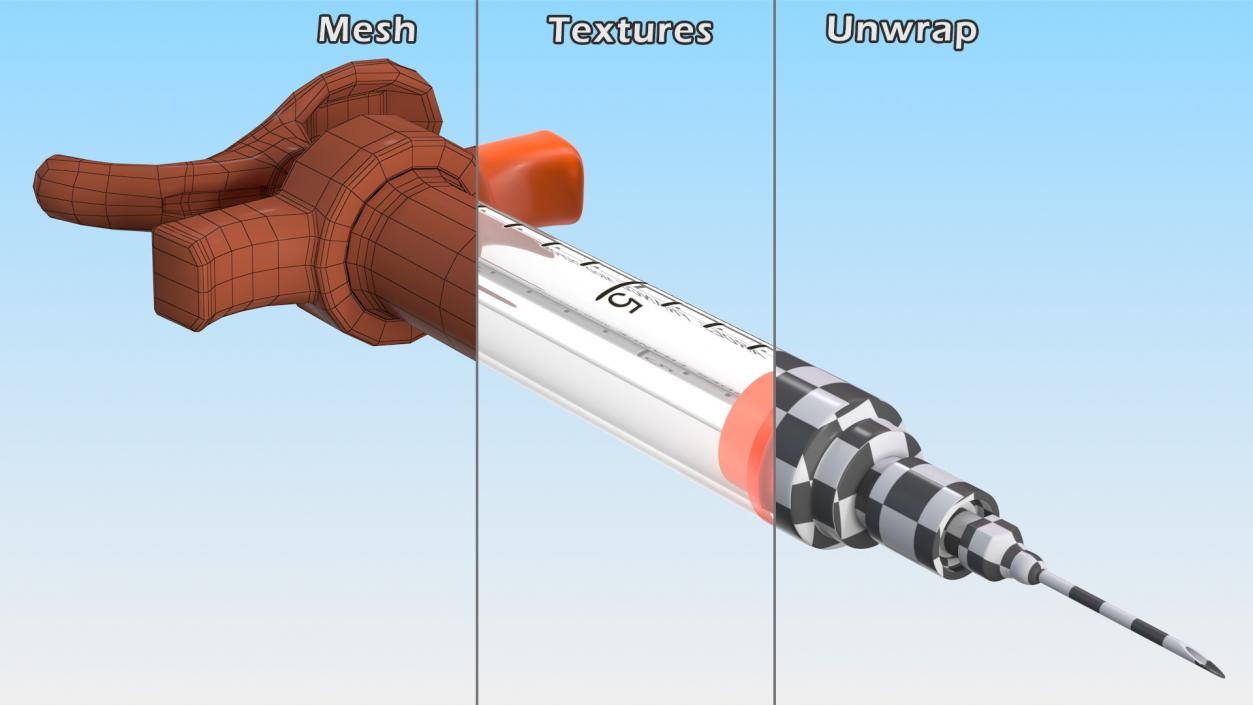 Veterinary Vaccine Syringe ARDES 10ml 3D