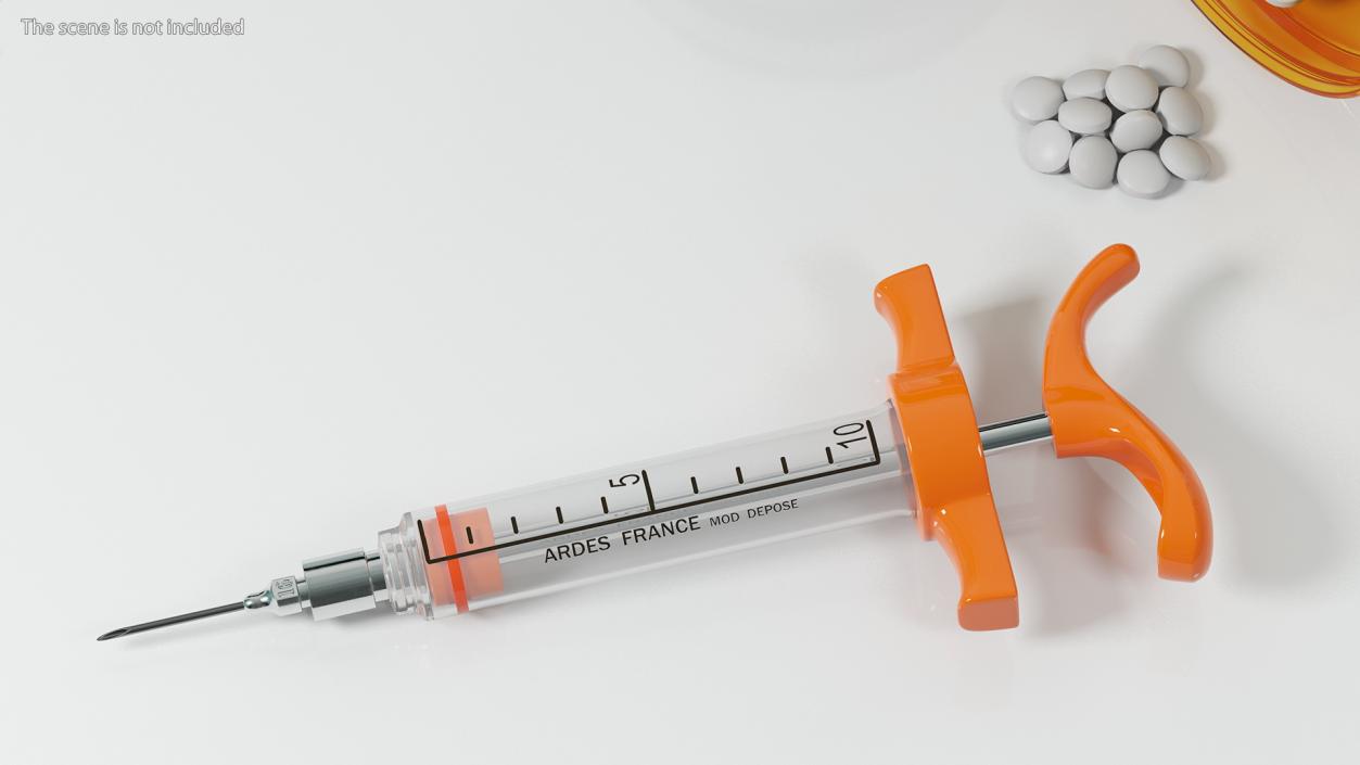 Veterinary Vaccine Syringe ARDES 10ml 3D