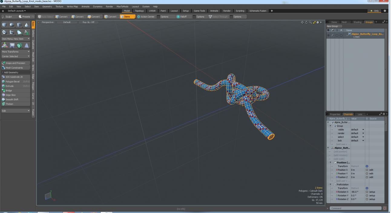 3D Alpine Butterfly Loop Knot