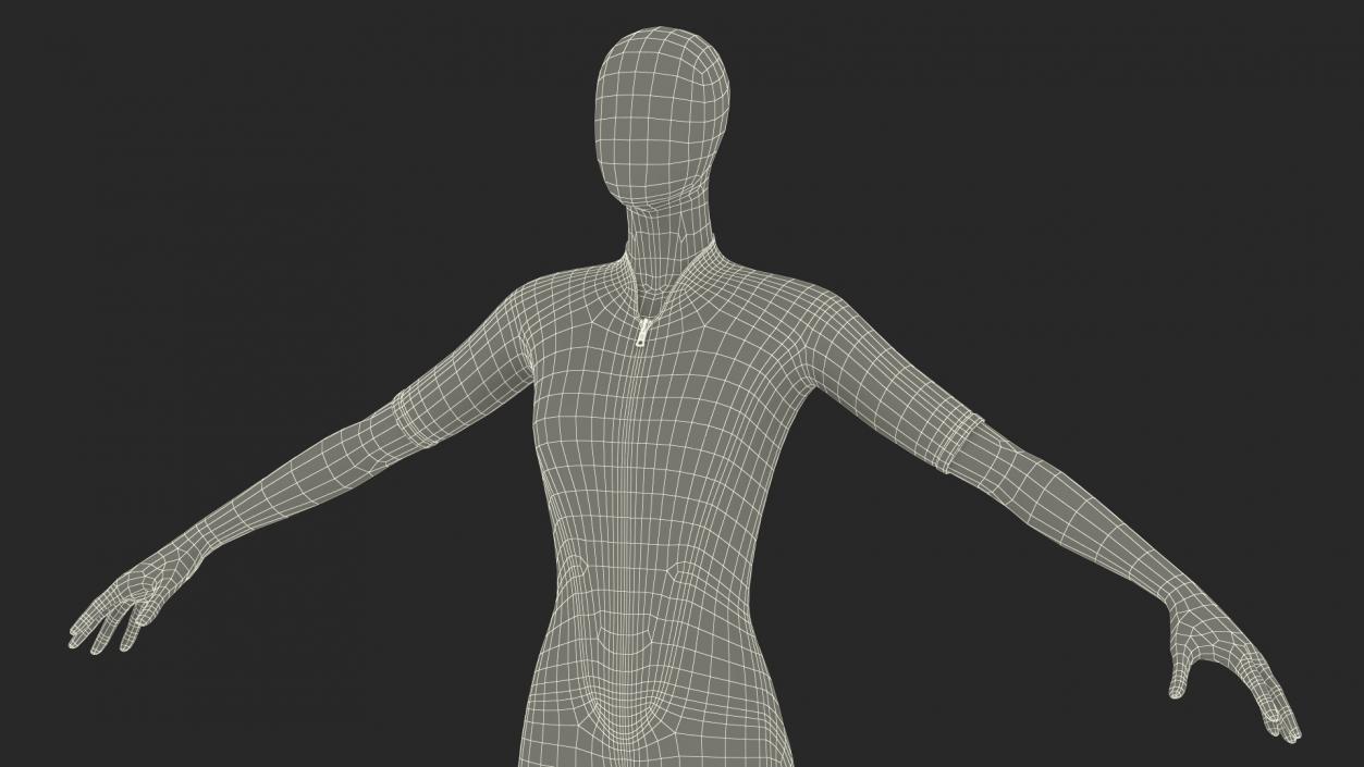 3D model Woman Wetsuit Cressi Shorty Version