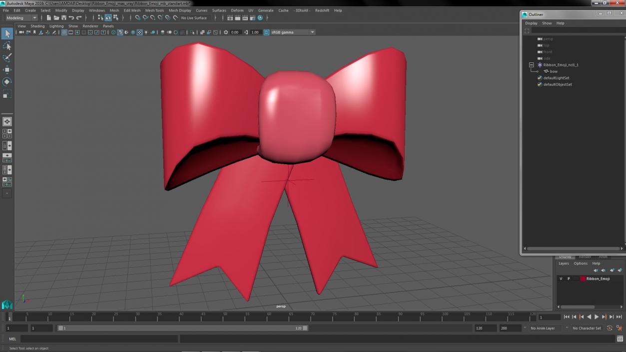 Ribbon Emoji 3D