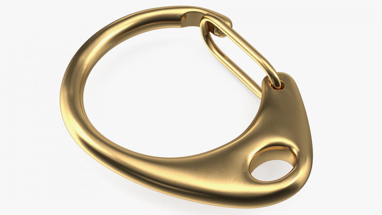 3D model Round Trigger Swivel Clip Gold