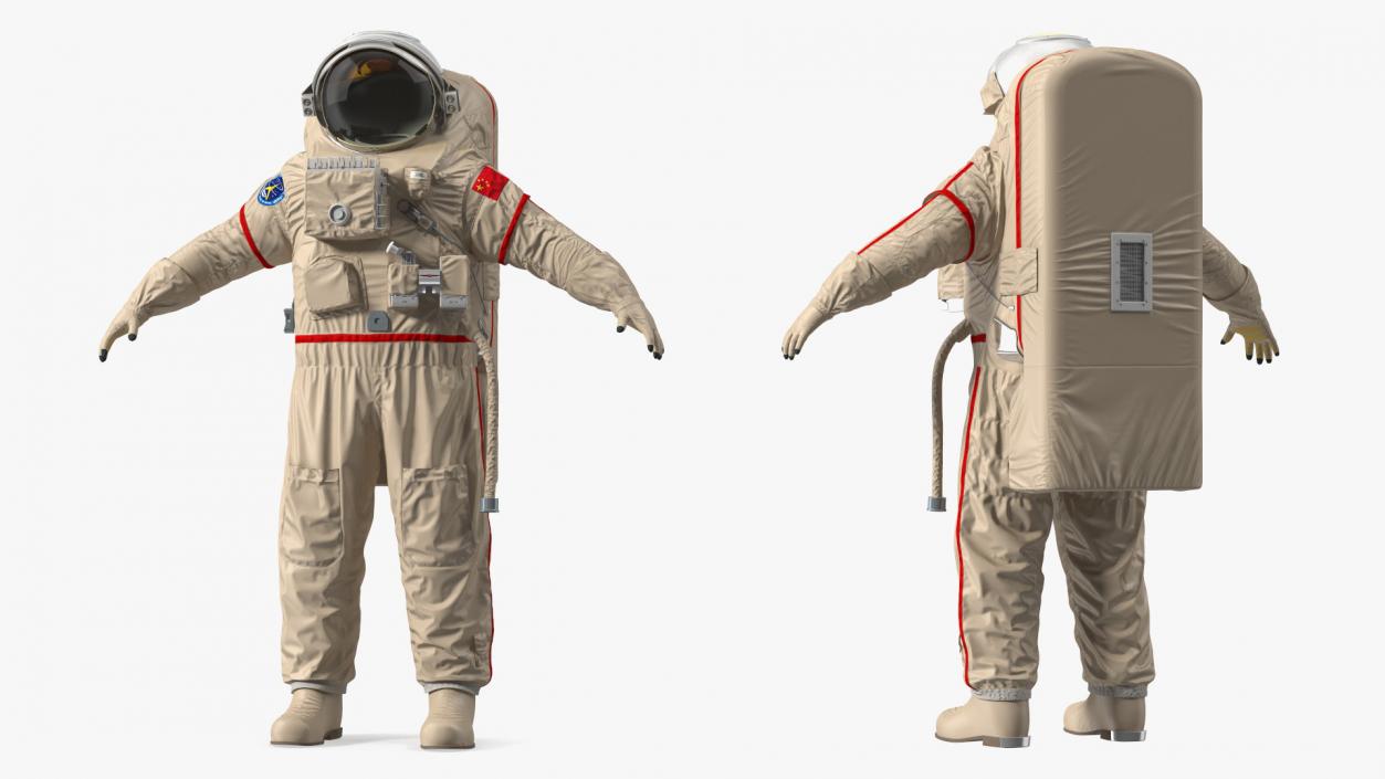 Astronaut Suit Haiying with Helmet 3D model