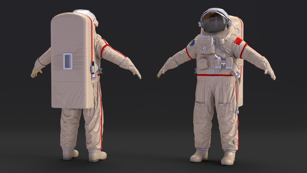 Astronaut Suit Haiying with Helmet 3D model