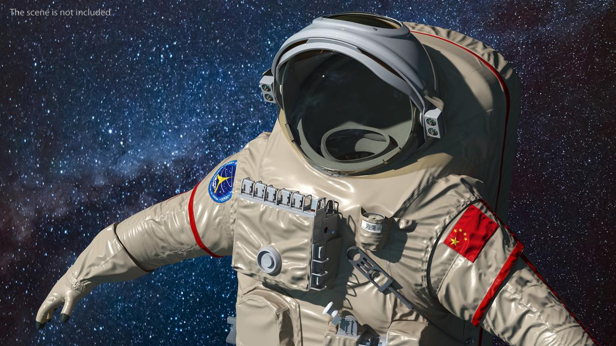 Astronaut Suit Haiying with Helmet 3D model