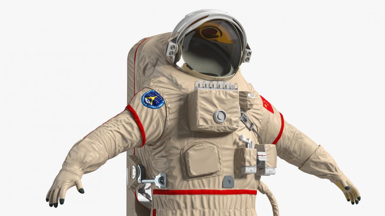 Astronaut Suit Haiying with Helmet 3D model