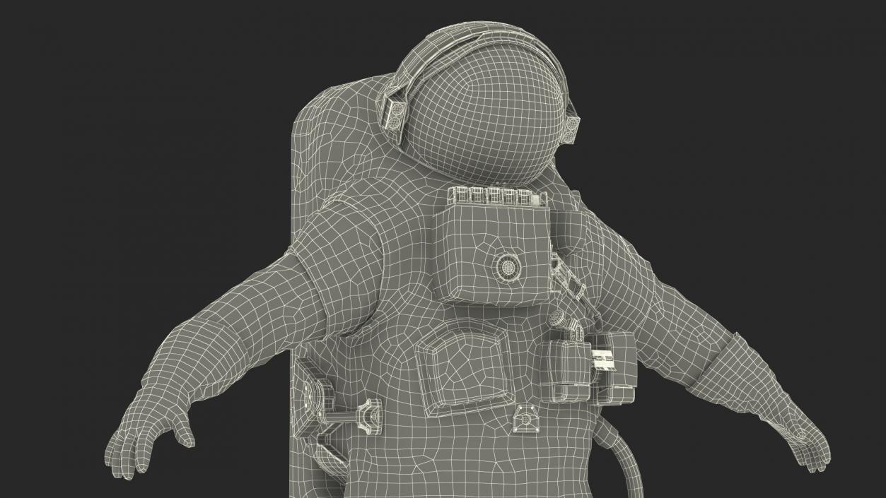 Astronaut Suit Haiying with Helmet 3D model