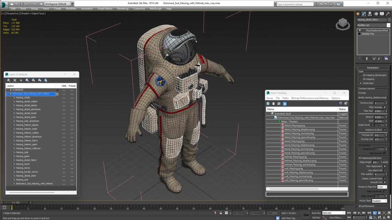 Astronaut Suit Haiying with Helmet 3D model