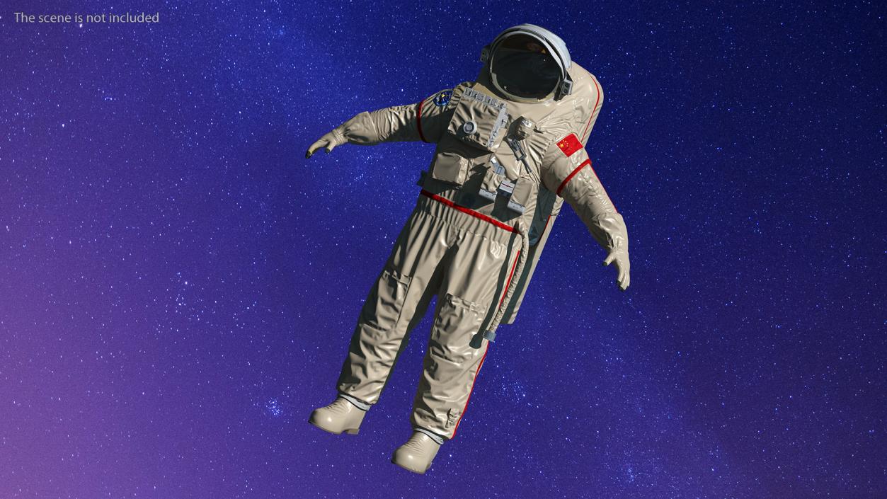 Astronaut Suit Haiying with Helmet 3D model