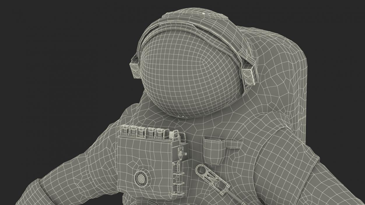 Astronaut Suit Haiying with Helmet 3D model