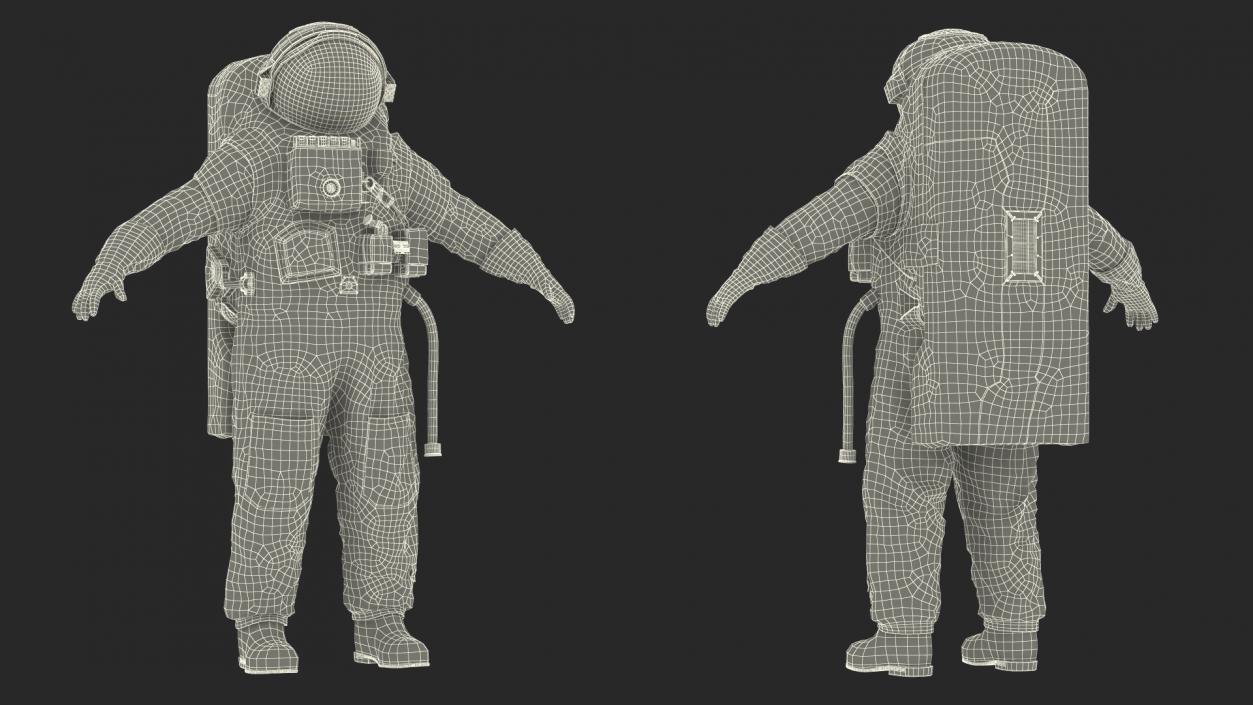 Astronaut Suit Haiying with Helmet 3D model