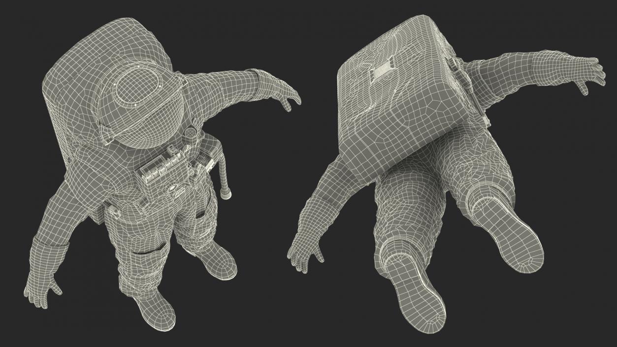 Astronaut Suit Haiying with Helmet 3D model