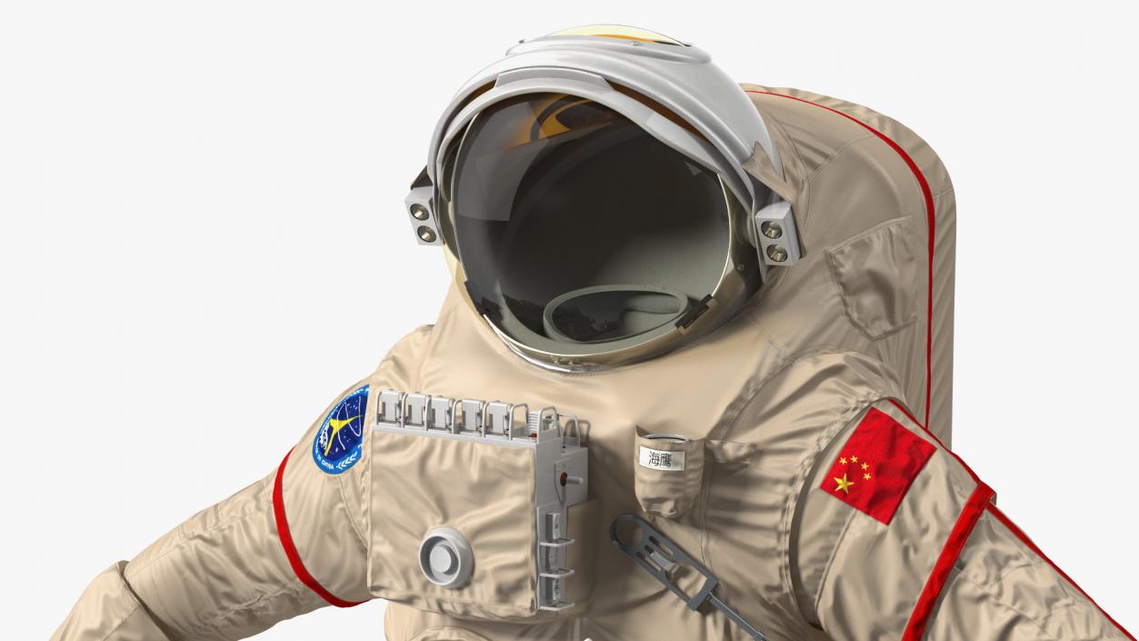 Astronaut Suit Haiying with Helmet 3D model