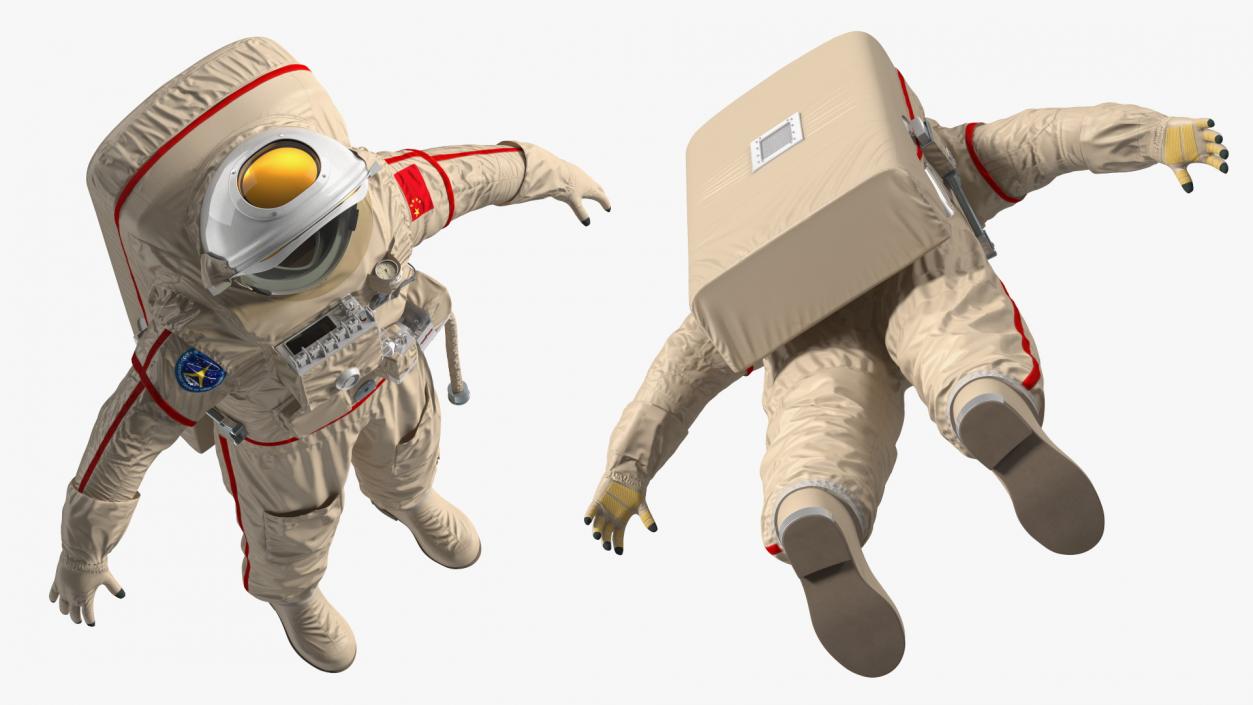 Astronaut Suit Haiying with Helmet 3D model