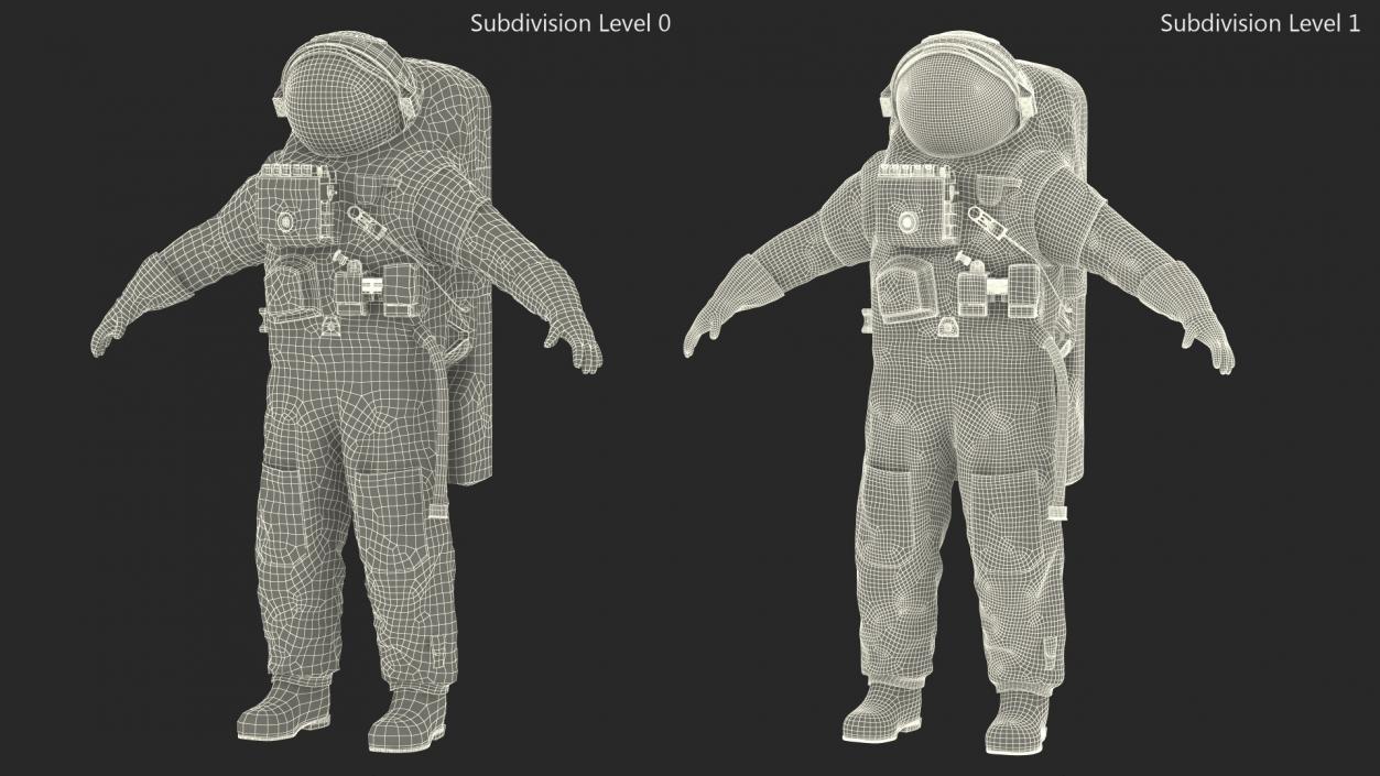 Astronaut Suit Haiying with Helmet 3D model