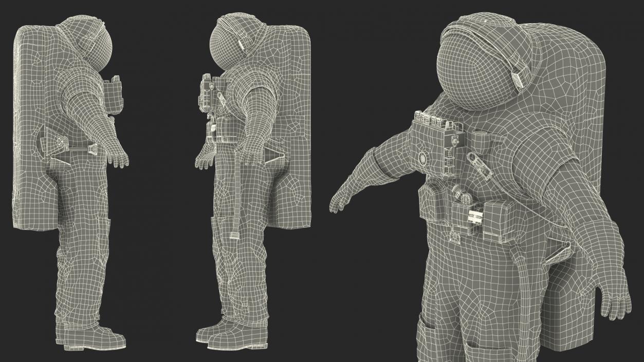 Astronaut Suit Haiying with Helmet 3D model